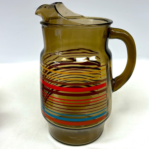 Vintage Dominion Glassware 2.5L Pitcher and matching set of 5 175ml tumblers - Picture 4 of 11